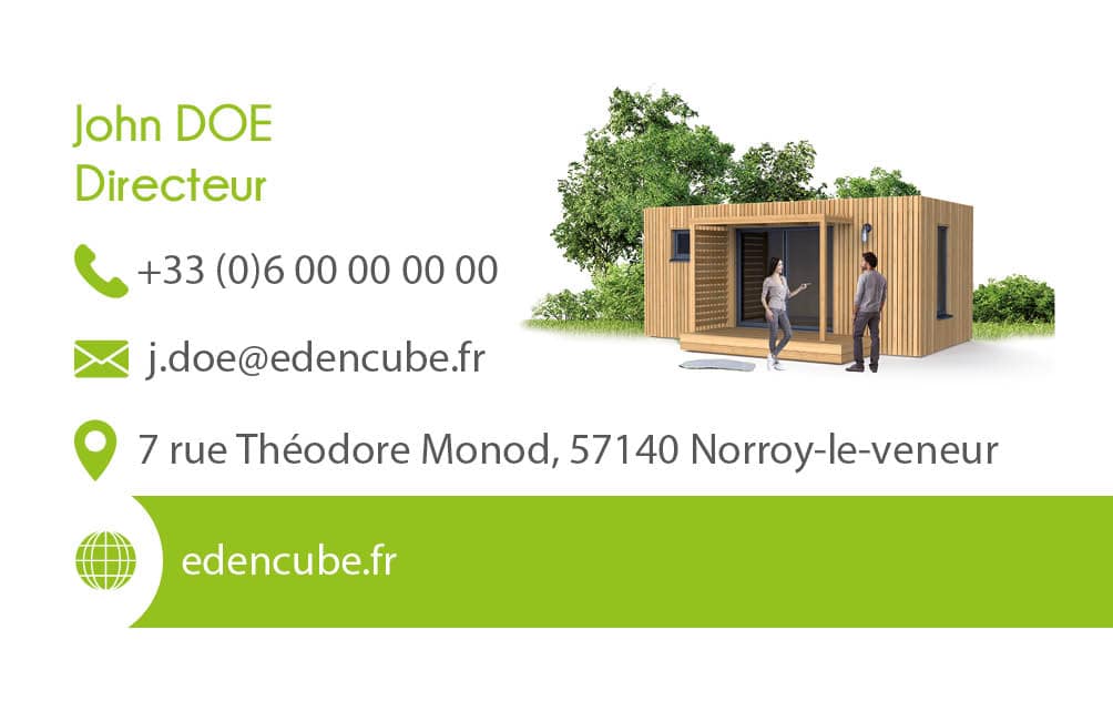 carte de visite verso