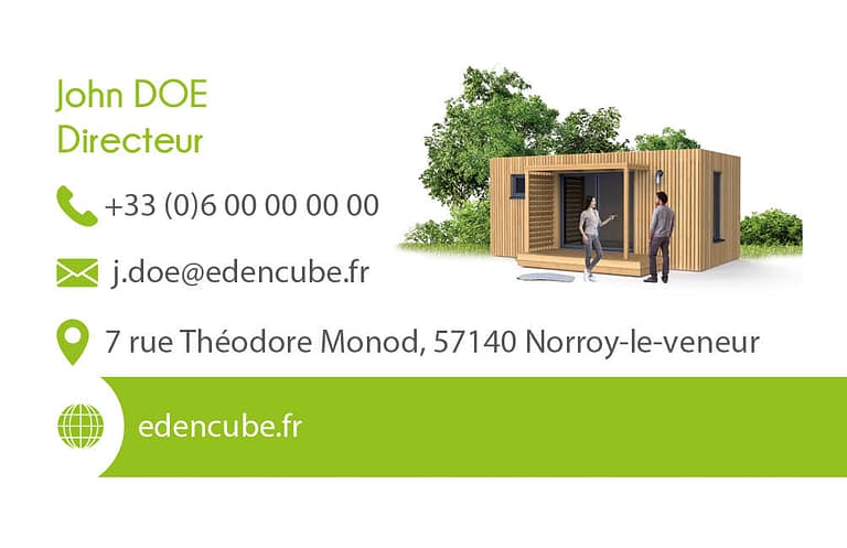 carte de visite verso